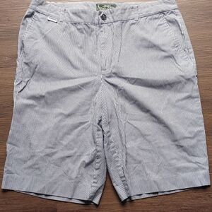 Sz 12 Lauren Ralph Lauren Active Bermuda Shorts Blue White Stripe LRL